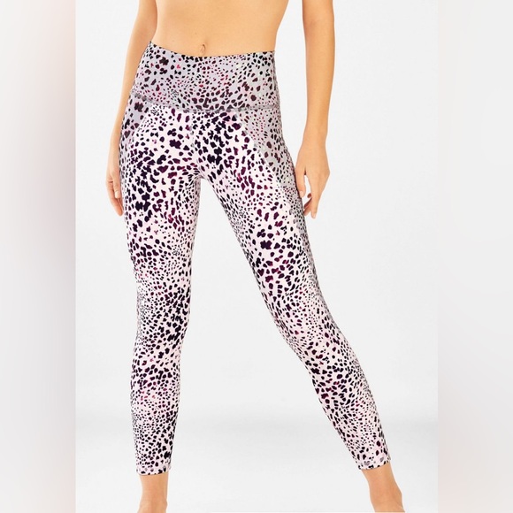 Fabletics Define PowerHold High-Waisted 7/8 Legging - L Spotted Orchid - Picture 4 of 4